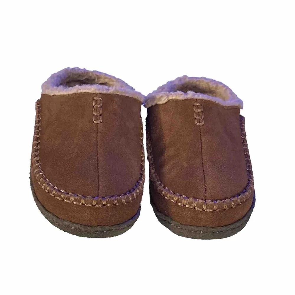 Sorel Slippers Girls Size 3 Brown‎ Suede Falcon Ridge Slip On
